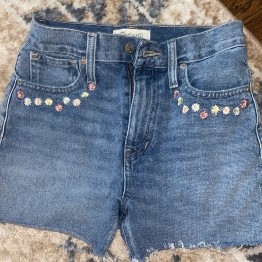 Madewell the perfect jean short.